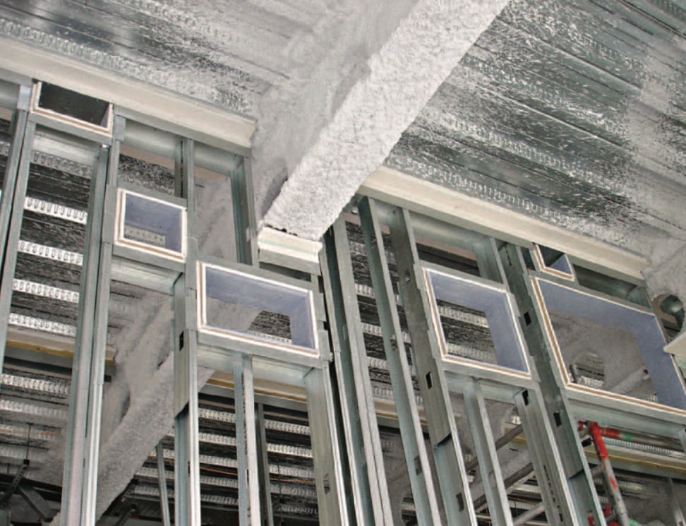 Metal studs for fire-rated walls