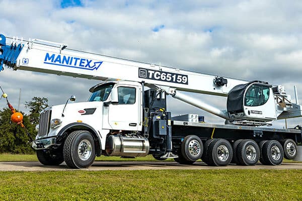 Manitex crane on a truck