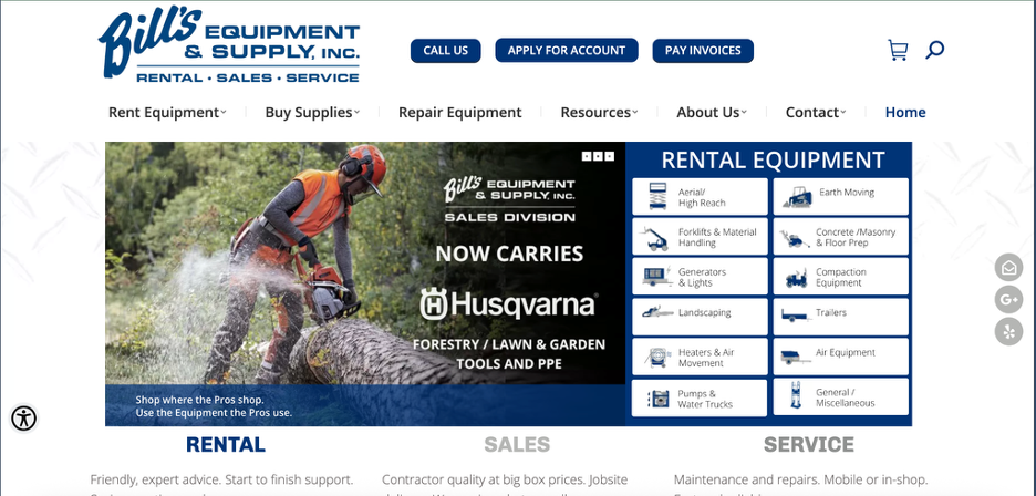 Bill’s Equipment and Supply, Inc.