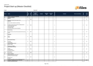 Construction project startup checklist template