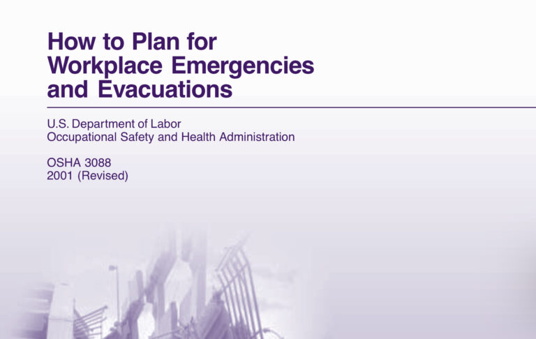 F5888AF3 1D97 4F27 B4F9 04CC1586AA44 - OSHA Regulation - 3088-01R 2001 - How to Plan For Workplace Emergencies and Evacuations