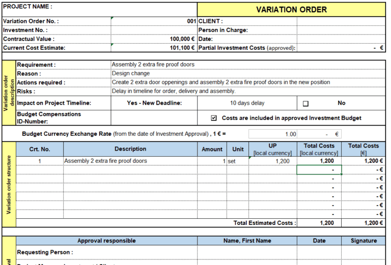 iuliandiaconescu86 Variation Order Template - Variation Order - Template
