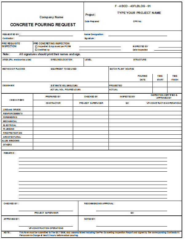 Annotation 2023 02 24 125639 - Construction Operations Forms - Request For Concrete Pouring